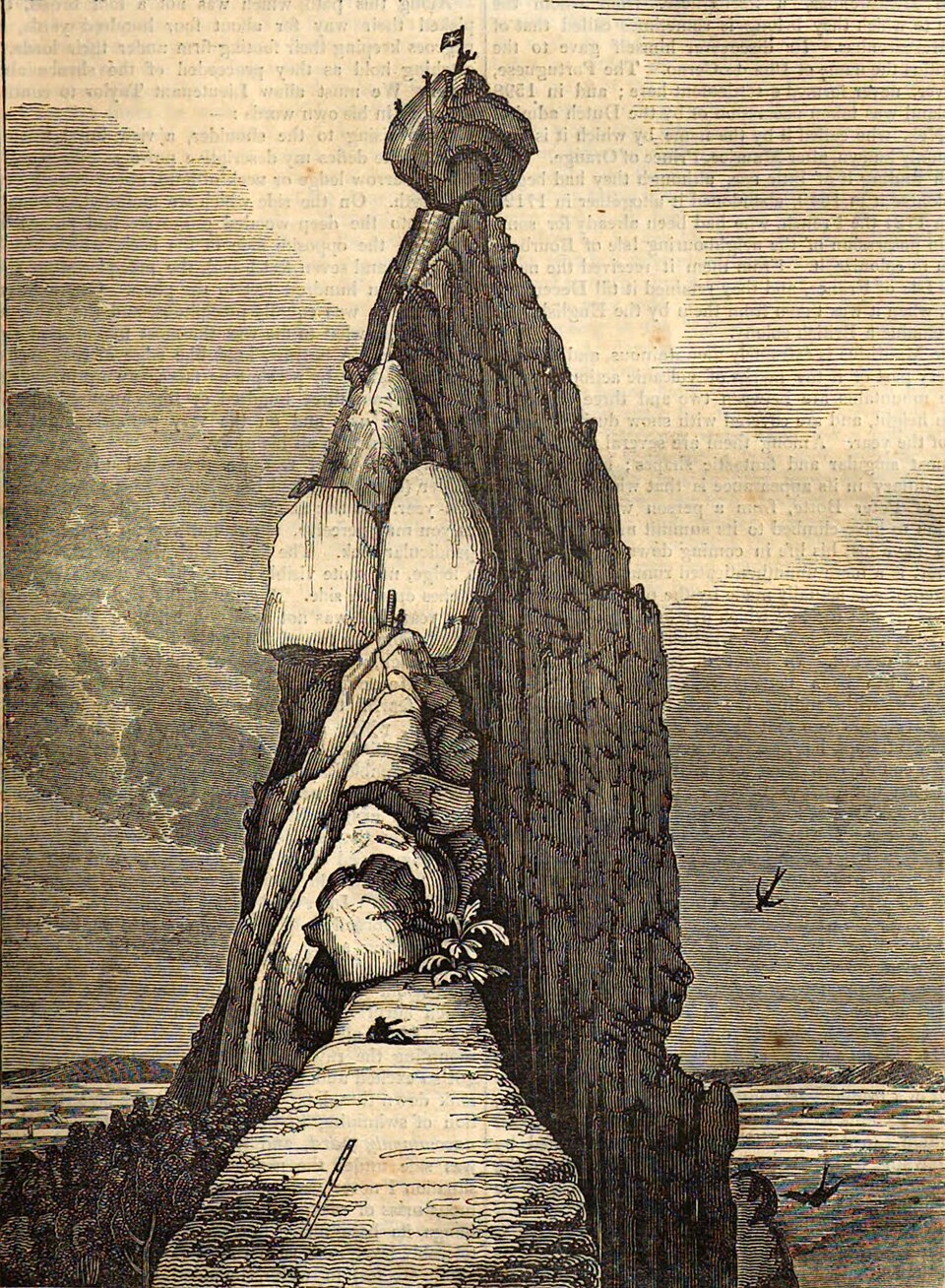 An 1833 illustration of an ascent of Pieter Both